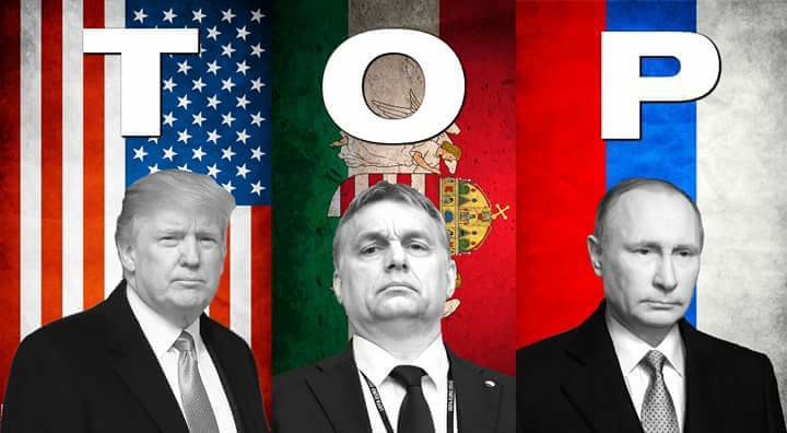 The government propaganda (e.g. Facebook) - 3 TOP: Trump-Orbán-Putyin